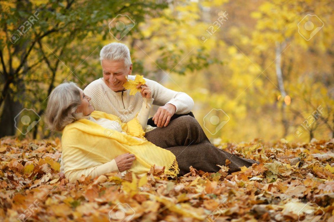 Cute elderly couple